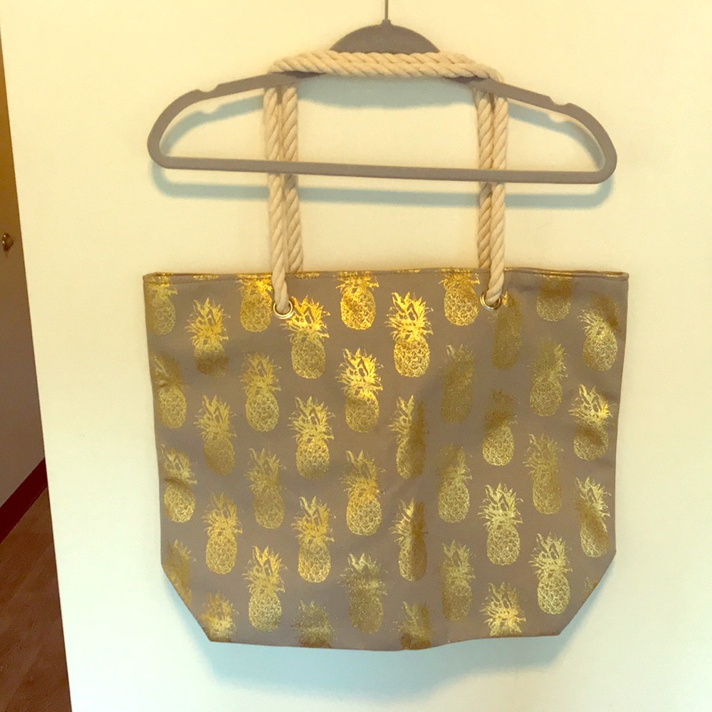Golden Pineapple Tote Bag